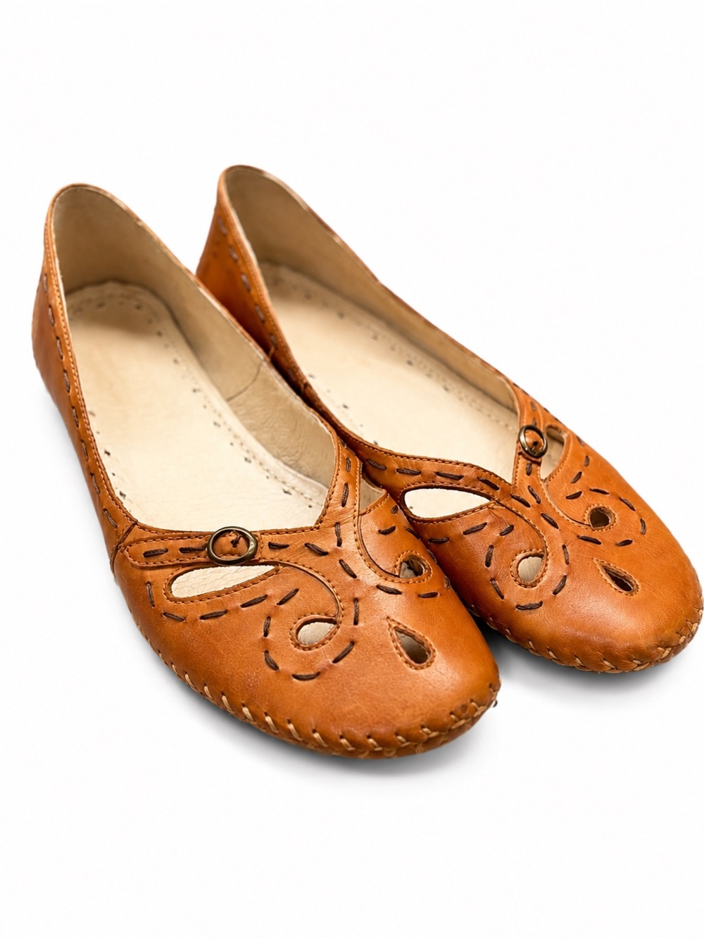 Pikolinos Puerto Vallarta Leather Cutout Heels – Size 39 / US 8.5 -boho artsy